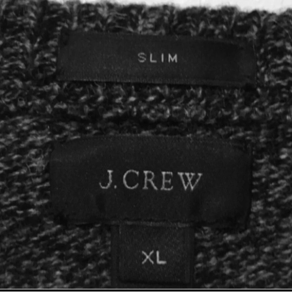 J Crew Men's Gray V-Neck Sweater XL